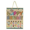Geschenktasche - Happy Birthday Kerzen - Ca. 26 X 32,4 X 12,7 Cm