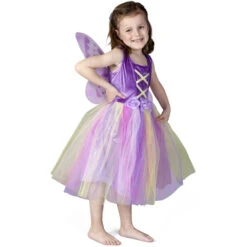 Kostüm - Lilafarbene Blumenfee - Für Kinder - 2-teilig - Verschiedene Größen