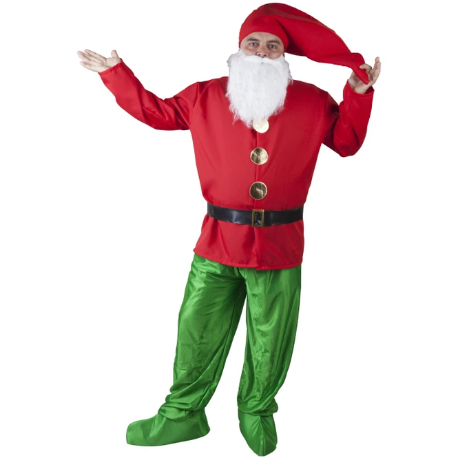 Kostüm - Zwerg - Für Erwachsene - 5-teilig - Verschiedene Größen 1 Kostüm - Zwerg - Für Erwachsene - 5-teilig - Verschiedene Größen