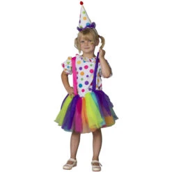 Kostüm - Clownsmädchen - Für Kinder - 2-teilig - Verschiedene Größen
