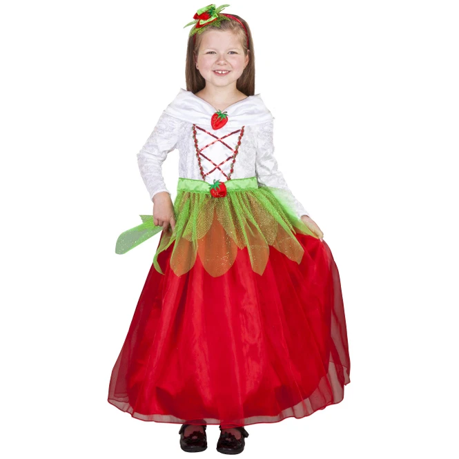 Kostüm - Erdbeerfee - Für Kinder - 2-teilig - Größe 110/116 1 Kostüm - Erdbeerfee - Für Kinder - 2-teilig - Größe 110/116