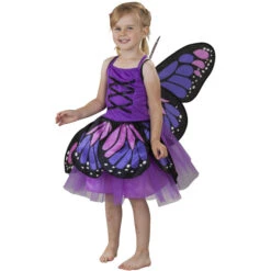 Kostüm - Lilafarbener Schmetterling - Für Kinder - 2-teilig - Verschiedene Größen