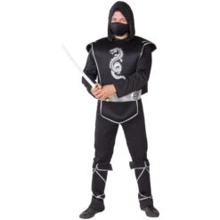 Kostüm - Ninja - Für Erwachsene - 5-teilig - Verschiedene Größen
