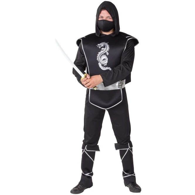 Kostüm - Ninja - Für Erwachsene - 5-teilig - Verschiedene Größen 1 Kostüm - Ninja - Für Erwachsene - 5-teilig - Verschiedene Größen