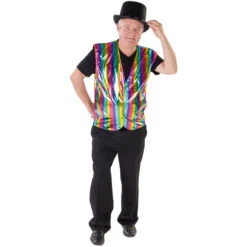 Regenbogen-Weste - Aus Polyester - Einheitsgröße Für Damen Und Herren