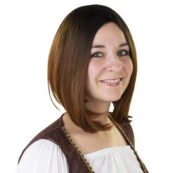 Perücke Für Erwachsene - Brauner Longbob