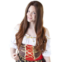 Langhaarperücke Für Erwachsene - Braune Locken 5 Langhaarperücke Für Erwachsene - Braune Locken -Party Fest Deutschland Verkaufs-Shop 201698 1