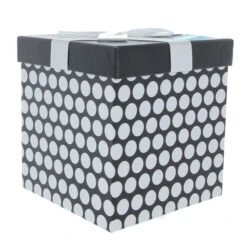 Geschenkbox Schwarz/weiß - Ca. 14,5 X 14,5 X 15 Cm