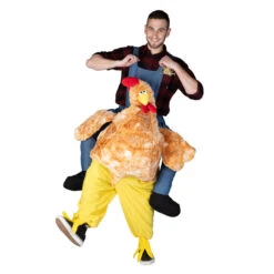 Huckepack-Kostüm - Hahn - Für Erwachsene
