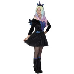 Kostüm - Schwarzes Einhorn - Für Erwachsene - 3-teilig - Verschiedene Größen