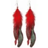 Boland Faschingsschmuck - Ohrringe - Federn