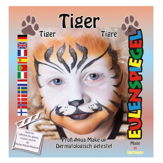 Schminkset - Tiger - Make-up Mit Zubehör 1 Schminkset - Tiger - Make-up Mit Zubehör