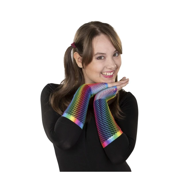 Netzhandschuhe - Für Erwachsene - Regenbogen 3 Netzhandschuhe - Für Erwachsene - Regenbogen – Bild 3