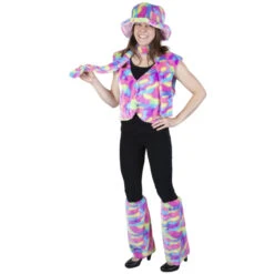 Faschingsschal - Regenbogen-Plüsch - Für Erwachsene