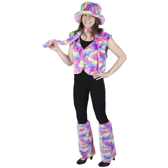 Faschingshut - Regenbogen-Plüsch - Für Erwachsene 2 Faschingshut - Regenbogen-Plüsch - Für Erwachsene – Bild 2