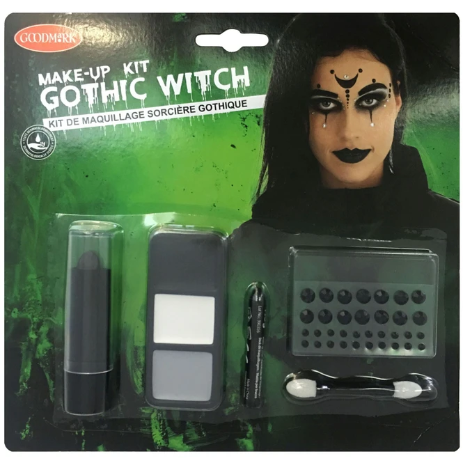 Schminkset - Goth Hexe - Make-up Mit Zubehör 1 Schminkset - Goth Hexe - Make-up Mit Zubehör