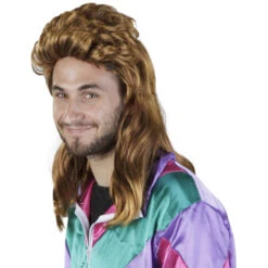 Perücke Für Erwachsene - Vokuhila - Braun