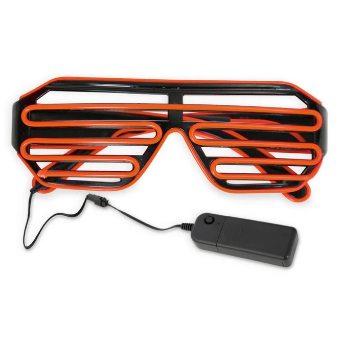 Faschingsbrille - Mit LED - Orange 1 Faschingsbrille - Mit LED - Orange