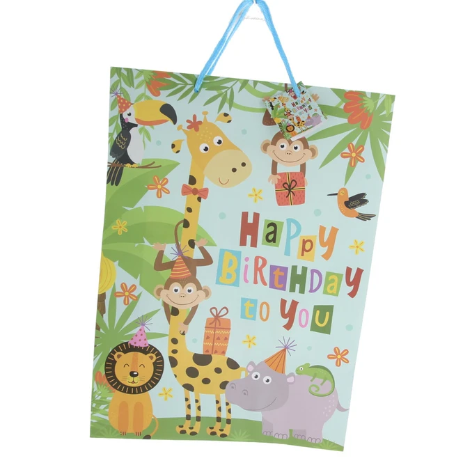 Geschenktasche Dschungeltiere - Ca. 33 X 10 X 45,5 Cm 1 Geschenktasche Dschungeltiere - Ca. 33 X 10 X 45,5 Cm
