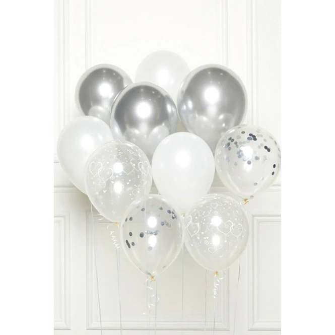 AMSCAN Ballon-Set - Silber - 10 Stück 1 AMSCAN Ballon-Set - Silber - 10 Stück