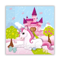 Procos 20 Papierservietten - Einhorn - Ca. 33 X 33 Cm