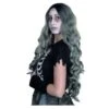 Langhaarperücke Für Erwachsene - Schwarz/grau