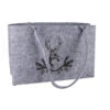 Tasche - Hirschkopf - Grau - Aus Filz - Ca. 40 X 20 X 26 Cm
