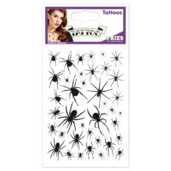 Tattoos Halloween - Spinnen - Schwarz - 1 Bogen