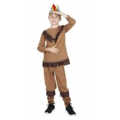 Kostüm - Amerikanischer Ureinwohner - Für Kinder - 3-teilig - Verschiedene Größen