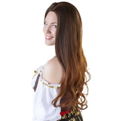 Langhaarperücke Für Erwachsene - Braune Locken -Party Fest Deutschland Verkaufs-Shop 2412233