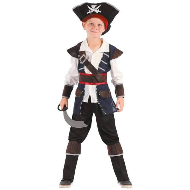 Kostüm - Kleiner Kapitän - Für Kinder - Verschiedene Größen 1 Kostüm - Kleiner Kapitän - Für Kinder - Verschiedene Größen