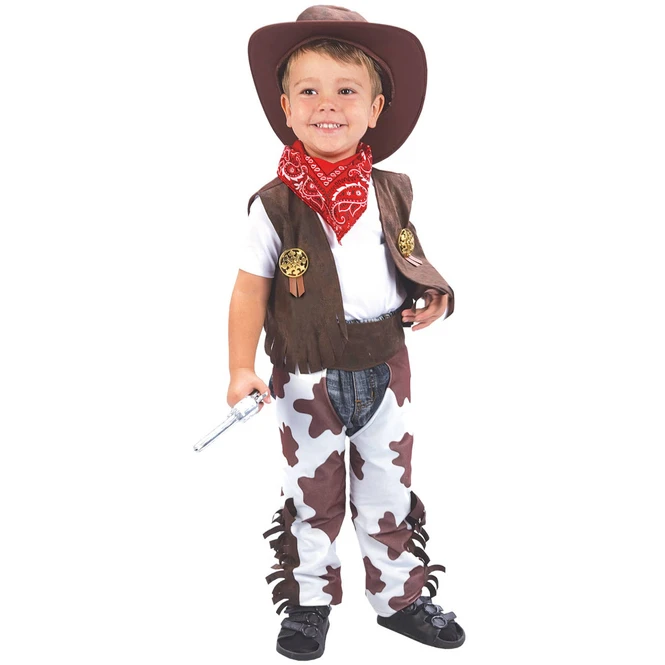Kostüm - Kleiner Cowboy - Für Kinder - 3-teilig - Verschiedene Größen 1 Kostüm - Kleiner Cowboy - Für Kinder - 3-teilig - Verschiedene Größen