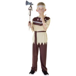 Kostüm - Amerikanischer Ureinwohner - Für Kinder - 4-teilig - Verschiedene Größen