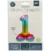 Folienballon - Zahl 1 - Rainbow