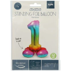 Folienballon - Zahl 1 - Rainbow