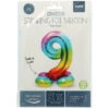 Folienballon - Zahl 9 - Rainbow