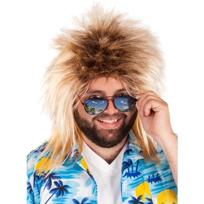 Perücke Für Erwachsene - Vokuhila - Blond 1 Perücke Für Erwachsene - Vokuhila - Blond