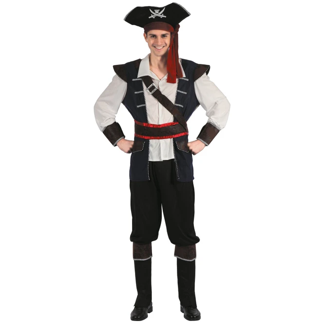 Kostüm - Piratenkapitän - Für Erwachsene - 3-teilig - Verschiedene Größen 1 Kostüm - Piratenkapitän - Für Erwachsene - 3-teilig - Verschiedene Größen