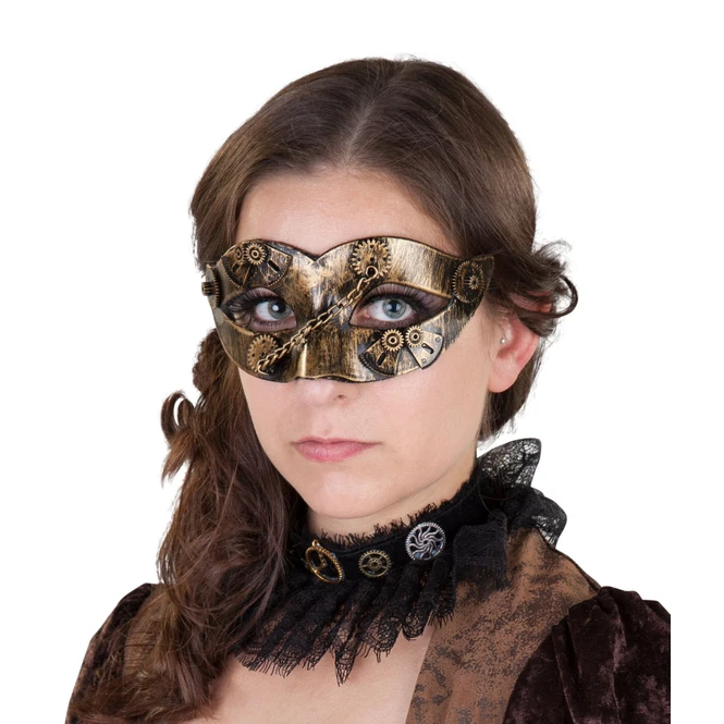 Augenmaske - Steampunk - Für Erwachsene - 15 X 7 Cm 1 Augenmaske - Steampunk - Für Erwachsene - 15 X 7 Cm