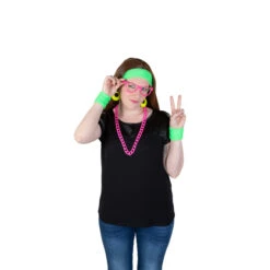 Faschingsschmuck - Halskette - Neonpink