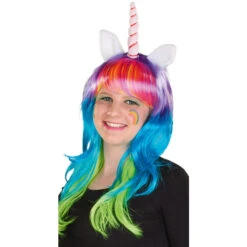 Langhaarperücke Für Erwachsene - Einhorn