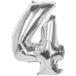 Boland Folienballon - Silberne Zahl - 0 Bis 9 -Party Fest Deutschland Verkaufs-Shop e