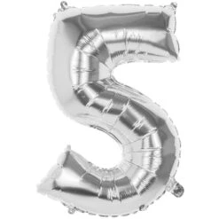 Boland Folienballon - Silberne Zahl - 0 Bis 9 -Party Fest Deutschland Verkaufs-Shop f