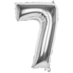 Boland Folienballon - Silberne Zahl - 0 Bis 9 -Party Fest Deutschland Verkaufs-Shop h