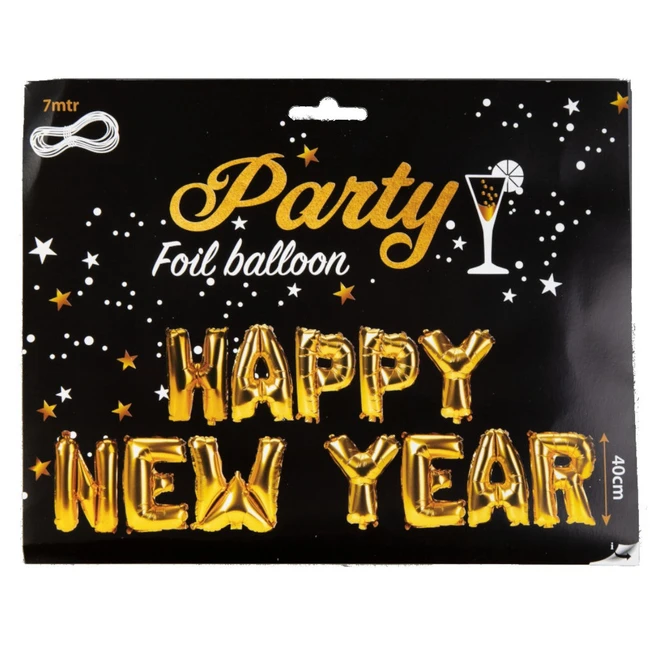 Folienballon-Set - Happy New Year - Ca. 40 Cm 3 Folienballon-Set - Happy New Year - Ca. 40 Cm – Bild 3