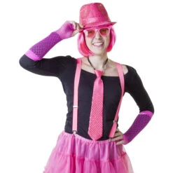 Hosenträger, Für Erwachsene - Neonpink
