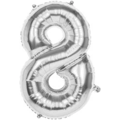 Boland Folienballon - Silberne Zahl - 0 Bis 9 -Party Fest Deutschland Verkaufs-Shop i