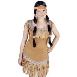Perücke Für Erwachsene - Indianerin - Mit Stirnband