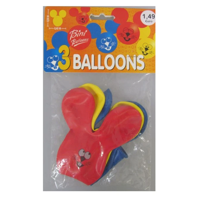 Luftballons - Maus - 3 Stück 1 Luftballons - Maus - 3 Stück