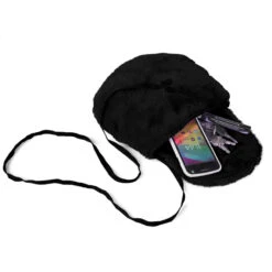 Umhängetasche Aus Plüsch -Party Fest Deutschland Verkaufs-Shop tasche schwarz